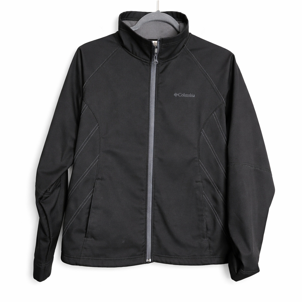 Columbia Women’s XL Black Softshell Jacket Fleece Lined Full Zip